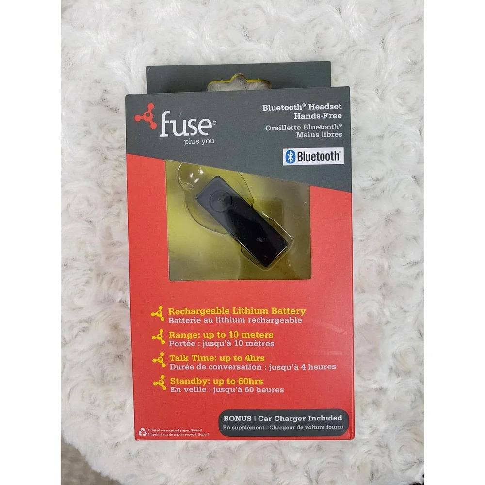 Fuse Bluetooth Headset Hands-Free, New in Box